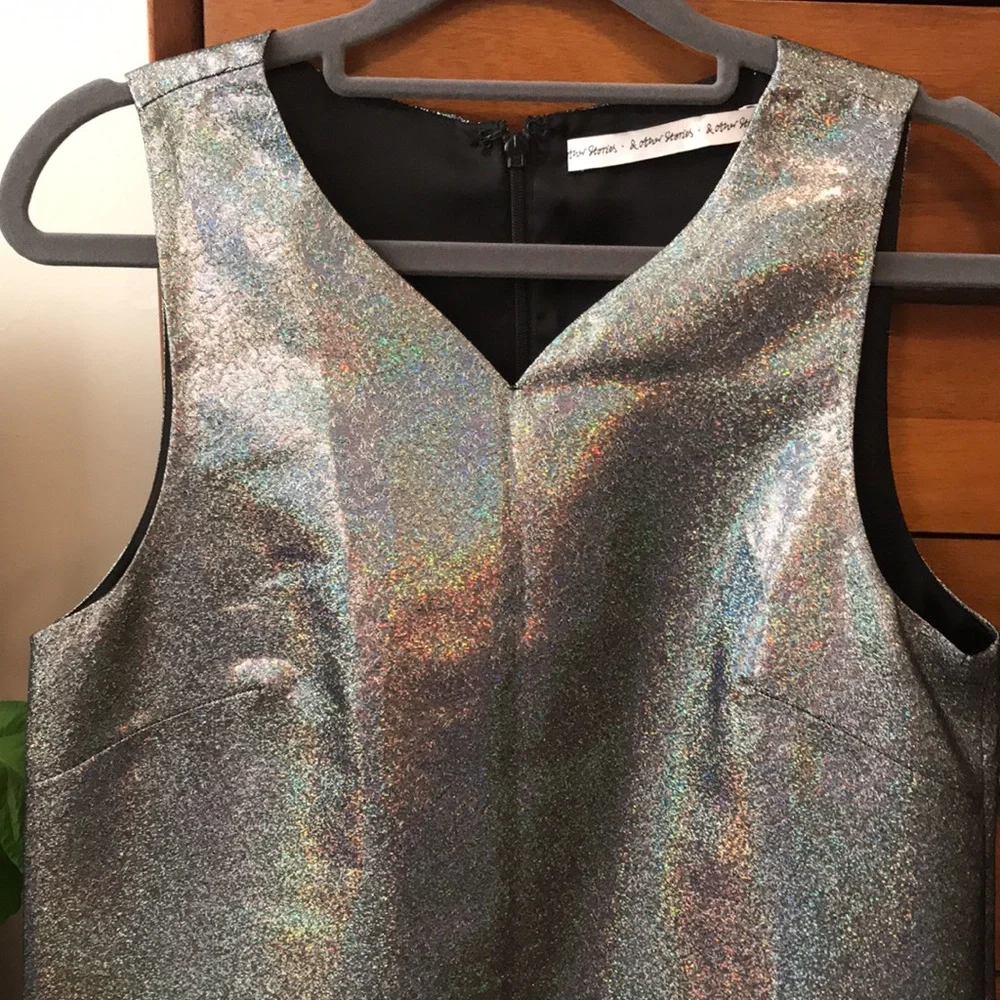 & Other Stories Metallic Mini Dress - Picture 4 of 9